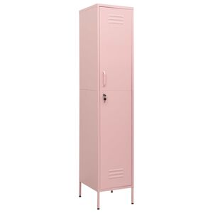 vidaXL Schlie&szlig;fachschrank Rosa 35x46x180 cm Stahl