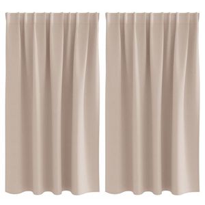 vidaXL Verdunkelungs-Vorh&auml;nge mit Ringen 2 stk. Taupe 140 x 140 cm