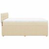 vidaXL Boxspringbett mit Matratze Creme 160x200 cm Stoff
