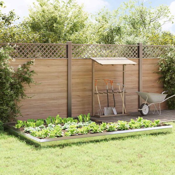 vidaXL Schneckenzauns 16 pcs Silber Verzinkter Stahl