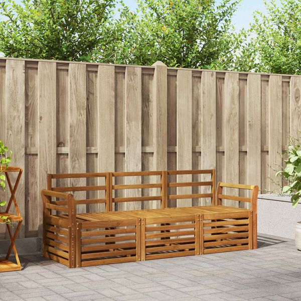 vidaXL Sofagarnituren 3 pcs Natur Massivholz Akazie