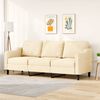 vidaXL 3-Sitzer-Sofa Creme 210 cm Stoff