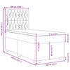 vidaXL Boxspringbett mit Matratze Rosa 100x200 cm Samt