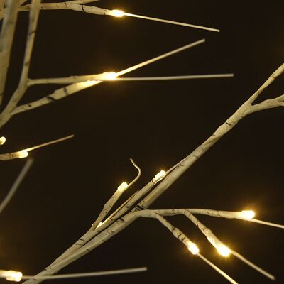 vidaXL Weihnachtsbaum 120 LEDs 1,2 m Warmweiß Indoor Outdoor