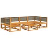 vidaXL 7-tlg. Gartensofa-Set mit Kissen Holz Akazie & Rattan