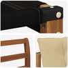 vidaXL Outdoor-Sofagarnitur mit Kissen 4 pcs Natur und Beige