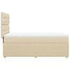 vidaXL Boxspringbett mit Matratze Creme 90x190 cm Stoff