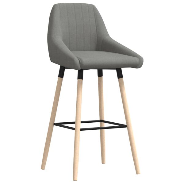 vidaXL Barhocker Hellgrau Stoff
