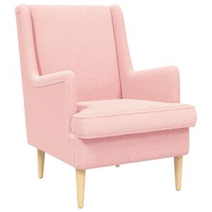 vidaXL Sessel Rosa Boucl&eacute;