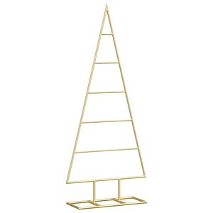 vidaXL Metall Weihnachtsbaum Gold 90 cm Pulverbeschichteter Stahl
