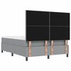 vidaXL Boxspringbett mit Matratze Hellgrau 140 x 190 cm Stoff