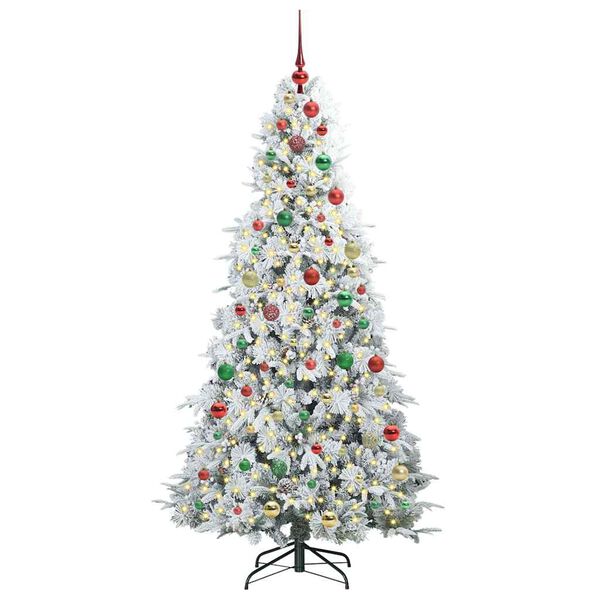 vidaXL Künstlicher klappbarer Weihnachtsbaum Grün 180 cm PE und PVC