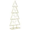 vidaXL Metall Weihnachtsbaum KUOPIO 90 cm Stahl Gold