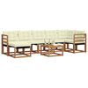 vidaXL Outdoor-Sofagarnitur mit Kissen 8 pcs Natur und Creme
