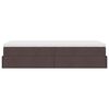 vidaXL Ottoman-Bett mit Matratze Dunkelbraun 90x200 cm Stoff