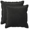vidaXL Kissenbezug 2 pcs HOUTEN Schwarz 40 x 40 cm Samt