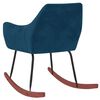 vidaXL Schaukelstuhl Blau Samt