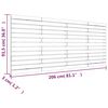 vidaXL Wand-Kopfteil Grau 206x3x91,5 cm Massivholz Kiefer