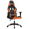 vidaXL Gaming-Stuhl mit Massagefunktion Schwarz und Orange Kunstleder