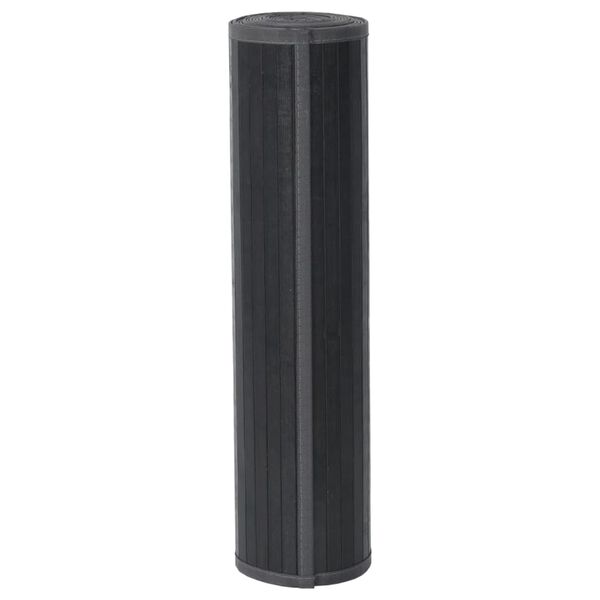 vidaXL Teppich Rechteckig Grau 60x200 cm Bambus