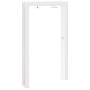 vidaXL Outdoor-Dusche 226 cm Massivholz Kiefer und Edelstahl Wei&szlig;