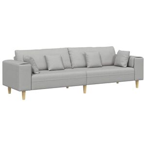 vidaXL Sofa Wolkengrau 250 x 77 x 76 cm Stoff