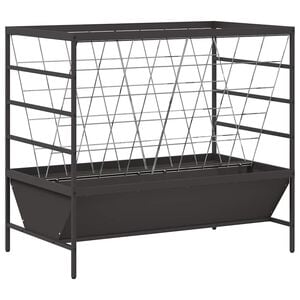 vidaXL Viehfutterspender Schwarz 100 x 60 x 90 cm 15 kg