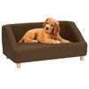 vidaXL Hundesofa Braun 85x50x39 cm Leinen