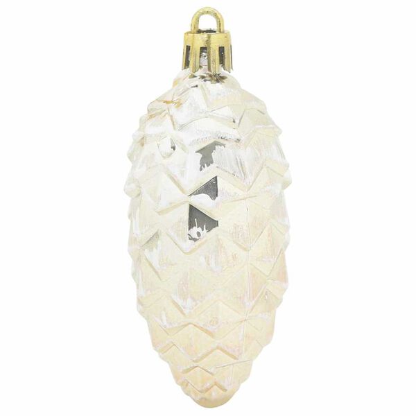 vidaXL Weihnachts-Tannenzapfen Ball 40 pcs Champagner Kunststoff