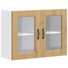 vidaXL K&uuml;chen-H&auml;ngeschrank mit Glast&uuml;r Kalmar Artisan-Eiche Holzwerkstoff