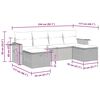 vidaXL 6-tlg. Garten-Sofagarnitur mit Kissen Braun Poly Rattan