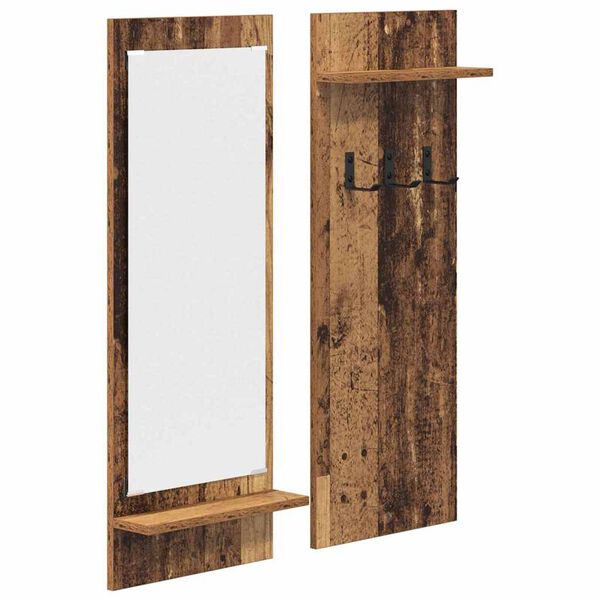 vidaXL Wandmontierter nachttisch Altholz 70 x 10 x 90 cm Holzwerkstoff
