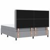 vidaXL LED Boxspringbett mit Matratze Hellgrau 180 x 200 cm Stoff