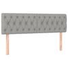 vidaXL Boxspringbett mit Matratze Hellgrau 140x190 cm Stoff