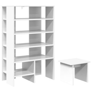 vidaXL Schuhschrank 2 stk. 62 x 35 x 100 cm Holzwerkstoff Wei&szlig;