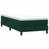 vidaXL Boxspringbett ohne Matratze Dunkelgr&uuml;n 100x220 cm Samt