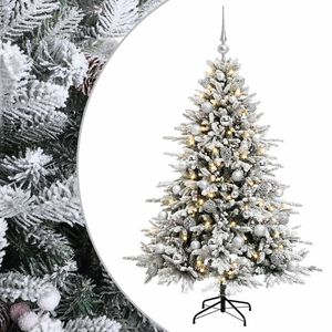 vidaXL K&uuml;nstlicher Weihnachtsbaum mit Weihnachtskugel 120 cm 150 LEDs