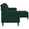 vidaXL 3-Sitzer-Sofa mit Hocker Dunkelgr&uuml;n 210 cm Samt