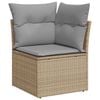 vidaXL Garten-Sofa-Set mit Kissen mit Speicher 7 pcs Beige Poly Rattan