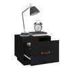 vidaXL Nachttische 2 Stk. Schwarz 40x34x35 cm Massivholz Kiefer