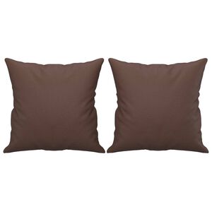 vidaXL Zierkissen 2 Stk. Braun 40x40 cm Kunstleder