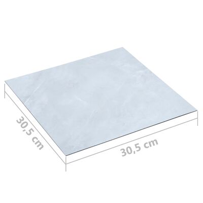 vidaXL PVC-Fliesen Selbstklebend 5,11 m² Weiß Marmor-Optik