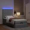 vidaXL Ottomane Bett mit Matratze & LEDs Hellgrau 80x200 cm Stoff