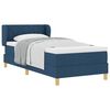vidaXL Boxspringbett mit Matratze mit Kopfteil Blau 90 x 190 cm Stoff