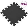 vidaXL Bodenmatten 54 Stk. 4,86 m&sup2; EVA-Schaumstoff Schwarz