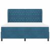 vidaXL Boxspringbett mit Matratze Dunkelblau 200 x 180 cm Polyester