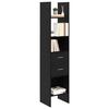 vidaXL B&uuml;cherregal Schwarz Eichen-Optik 40 x 35 x 180 cm Holzwerkstoff