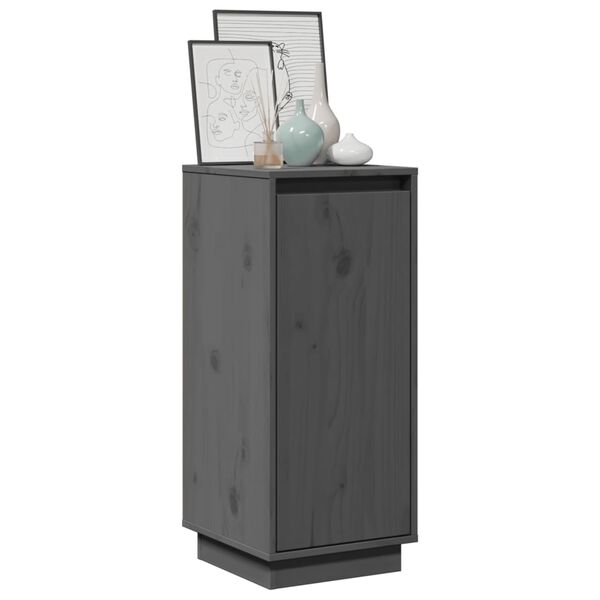 vidaXL Sideboards 2 Stk. Grau 31,5x34x75 cm Massivholz Kiefer