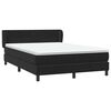 vidaXL Boxspringbett mit Matratze Schwarz 160x210 cm Samt