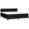 vidaXL Boxspringbett mit Matratze Schwarz 160x200 cm Stoff